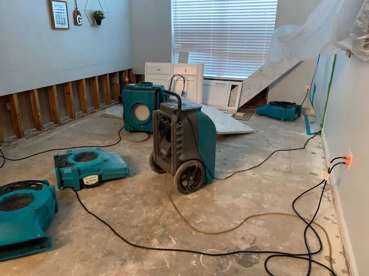 Dehumidifier in flood-cut room for Water Extraction & Removal in Barnstead